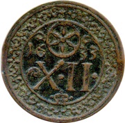 12 Pfennig - Francis William of Wartenberg, Germany, 1633 reverse image