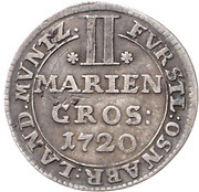 2 Mariengroschen - Ernest August II of York, Germany, 1720-1721 reverse image