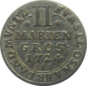2 Mariengroschen - Ernest August II of York, Germany, 1724 reverse image