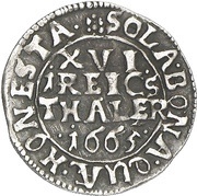 1⁄16 Thaler - Ernest August I, Germany, 1665-1668 reverse image