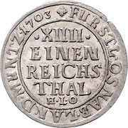 1⁄14 Thaler - Charles of Lothringen, Germany, 1702-1703 reverse image
