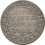 1⁄14 Thaler - Charles of Lothringen, Germany, 1714 reverse image