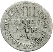 1⁄14 Thaler - Ernest August II of York, Germany, 1721 reverse image