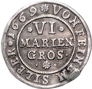 6 Mariengroschen - Ernest August I, Germany, 1669 reverse image