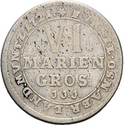 6 Mariengroschen - Ernest August II of York, Germany, 1721-1722 reverse image