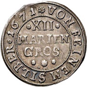 12 Mariengroschen - Ernest August I, Germany, 1671-1676 reverse image