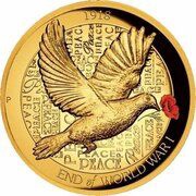200 Dollars - Elizabeth II 4th Portrait - End of WWI 100th Anniversary, Australia, 2018 reverse image