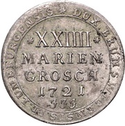 24 Mariengroschen - Ernest August II of York, Germany, 1721-1724 reverse image