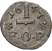 1½ Pfennig, Germany, 1657 reverse image