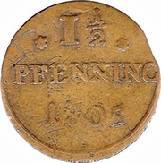 1½ Pfenning, Germany, 1791-1805 reverse image
