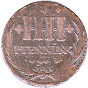 4 Pfenning, Germany, 1704-1790 reverse image