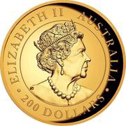 200 Dollars - Elizabeth II 6th Portrait - Wedge-tailed Eagle - Gold Bullion Coin obverse image