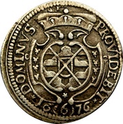 6 Kreuzers - Albert Ernest I, Germany, 1675-1678 reverse image