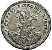 ½ Thaler - John Aloys I Sebastiansgulden, Germany, 1759 reverse image