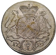 ⅔ Thaler - John Aloys I, Germany, 1759 reverse image
