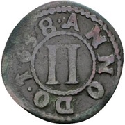 2 Pfennig - Theodore Adolphus of Recke, Germany, 1651-1658 reverse image