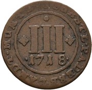 3 Pfennig - Francis Arnold of Metternich, Germany, 1718 reverse image