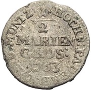 ½ Mariengroschen - William Anthony of Asseburg, Germany, 1763 reverse image