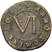 6 Pfennig - Theodore Adolphus of Recke, Germany, 1651 reverse image