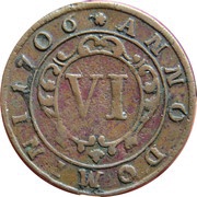 6 Pfennig - Francis Arnold of Metternich, Germany, 1706 reverse image