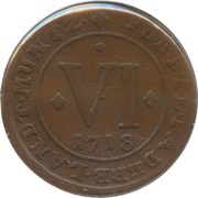 6 Pfennig - Francis Arnold of Metternich, Germany, 1718 reverse image