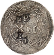 12 Pfennig Präsenzzeichen, Germany, 1627 reverse image