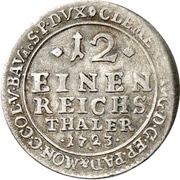 1⁄12 Thaler - Clemens August of Bayern, Germany, 1723 reverse image