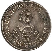 ¼ Thaler - Ferdinand II of Fürstenberg, Germany, 1663 reverse image