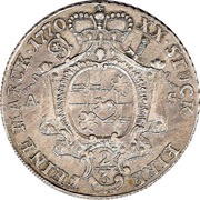 ⅔ Thaler - William Anthony of Asseburg, Germany, 1764-1770 reverse image