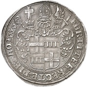 1 Thaler - Theodore Adolph of Recke, Germany, 1656 reverse image