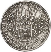 1 Thaler - Hermann Werner of Metternich, Germany, 1684 reverse image