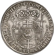 1 Thaler - Hermann Werner of Metternich, Germany, 1694 reverse image