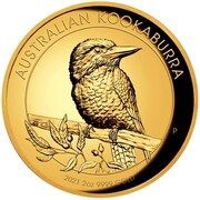 200 Dollars - Elizabeth II 6th Portrait - Australian Kookaburra - Gold Bullion Coin, Australia, 2021 reverse image