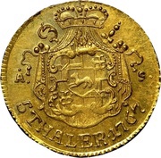5 Thalers - William Anthony of Asseburg, Germany, 1765-1769 reverse image