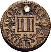 3 Pfennig, Germany, 1605 reverse image