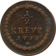 ½ Kreuzer - Charles Theodor, Germany, 1773-1786 reverse image