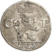 1 Kreuzer - Charles Philip, Germany, 1737 reverse image