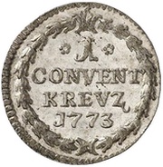 1 Kreuzer - Charles Theodore Konventionskreuzer, Germany, 1773-1793 reverse image