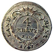 4 Kreuzers - Charles Theodor, Germany, 1705-1750 reverse image