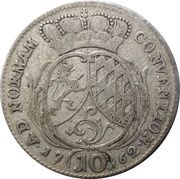 10 Kreuzers - Charles Theodor, Germany, 1761-1763 reverse image