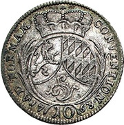 10 Kreuzers - Charles Theodor, Germany, 1763-1766 reverse image