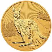 200 Dollars In the name of Elizabeth II; 6th Portrait - Kangaroo & Joey; Gold Bullion, Australia, 2023 reverse image