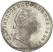 10 Kreuzers - Charles Theodore Konventionskreuzer obverse image