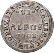 6 Albus - John William, Germany, 1700-1712 reverse image
