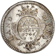 12 Kreuzer - Charles Theodor, Germany, 1746-1750 reverse image