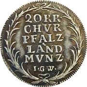 20 Kreuzers - Charles Philip, Germany, 1721-1727 reverse image