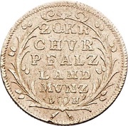 20 Kreuzers - Charles Phillipp, Germany, 1724-1727 reverse image