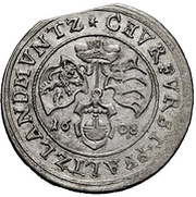 ¼ Gulden - Frederick IV, Germany, 1608 reverse image