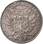 ¼ Thaler - Charles Philip Vicariat, Germany, 1740 reverse image