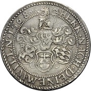 ½ Thaler - Frederick III, Germany, 1568 reverse image